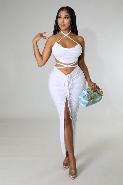 Resort Hottie Skirt Set in White