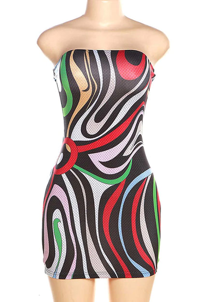 Erika Strapless Backless Slim Fit Pencil Mini Dress