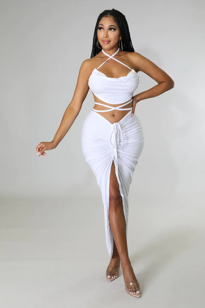 Resort Hottie Skirt Set in White