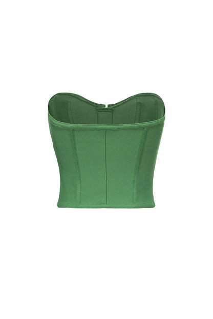 Bandage Bustier Corset Crop Top Green