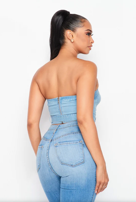 Show Compassion Denim Tube Top