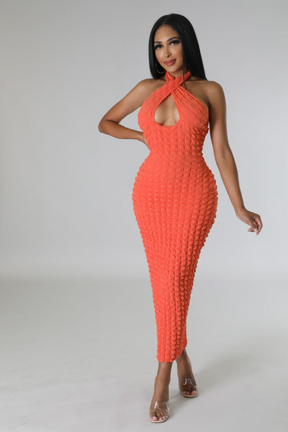 Bubbly Lil Mama Orange Dress