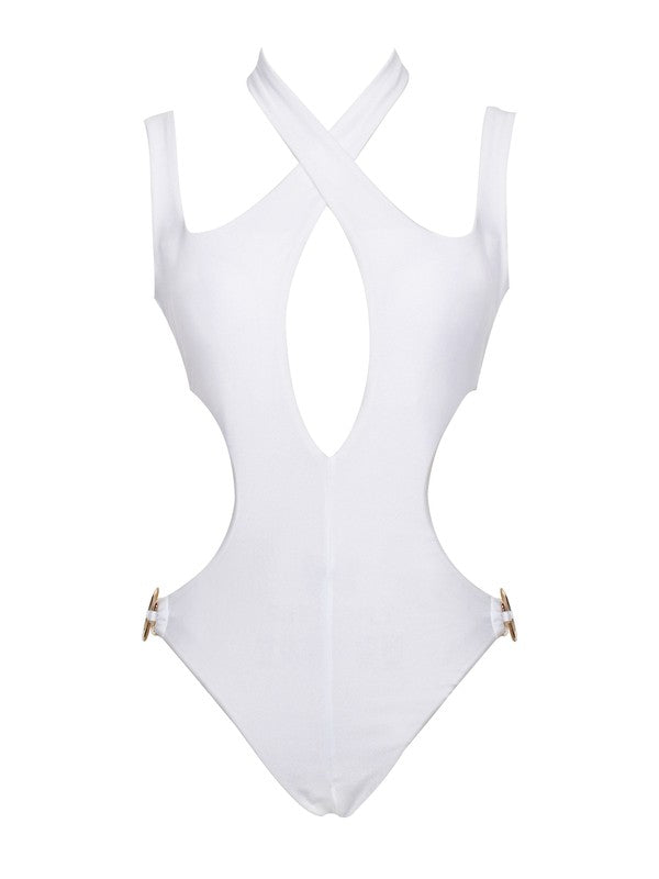 Mykonos White Cutout One Piece Swimsuit