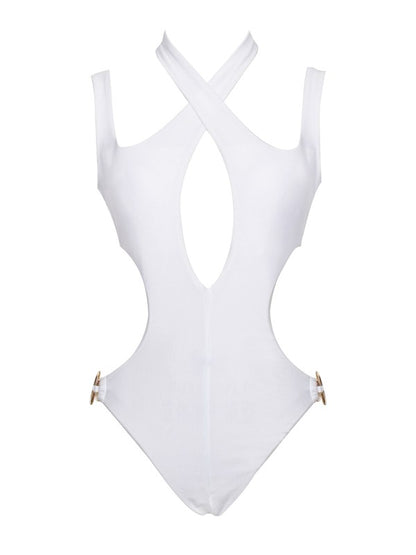 Mykonos White Cutout One Piece Swimsuit