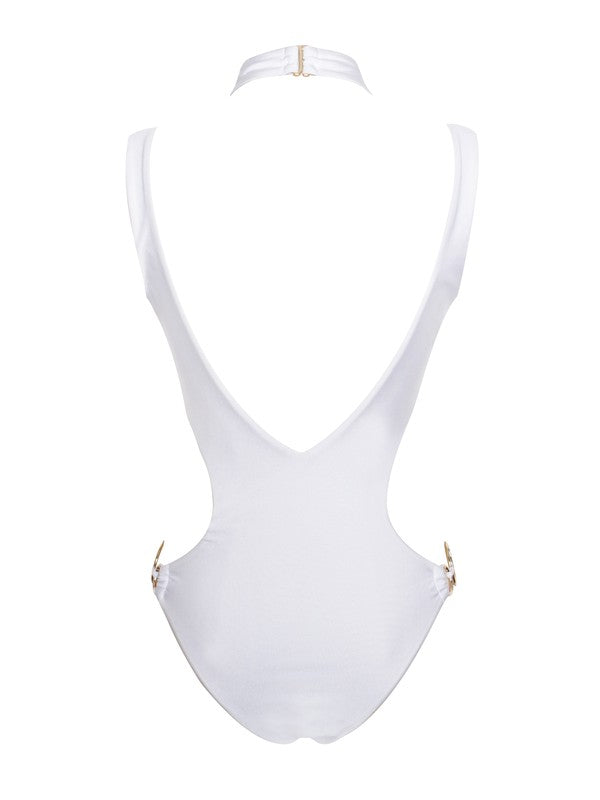 Mykonos White Cutout One Piece Swimsuit